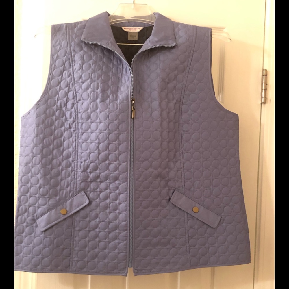 ALLISON DALEY | Quilted blue vest!